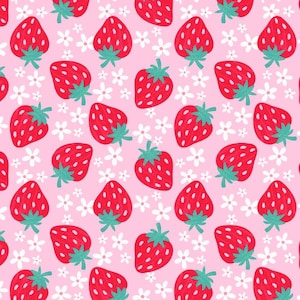 Strawberry Fruit Cotton Fabric,Cotton Fabric Fabric By the Half Yard
