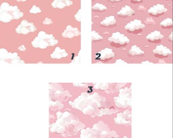 Baby Girl Sweet Cloud Cotton Fabric Cute Cloud Pattern Fabric By The Half Yard