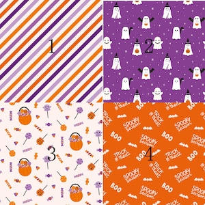 Halloween Patterns Cotton fabric, Sold by the Yard
