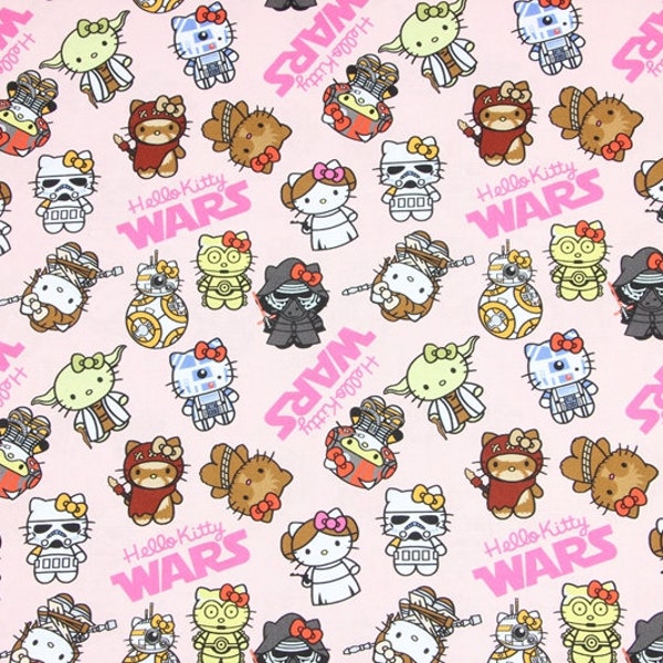 Hello Kitty Fabric Star Wars Fabric Lucky kitty Fabric Cotton Cartoon Fabric Animation Fabric By the Half Yard