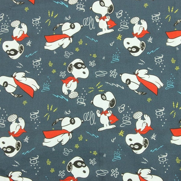 Snoopy Fabric Flying Ace Fabric Cotton Cartoon Fabric Animation Fabric By the Half Yard