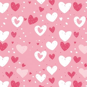 Pink Sweet Heart Quilting Fabric Cotton Fabric By The Half Yard