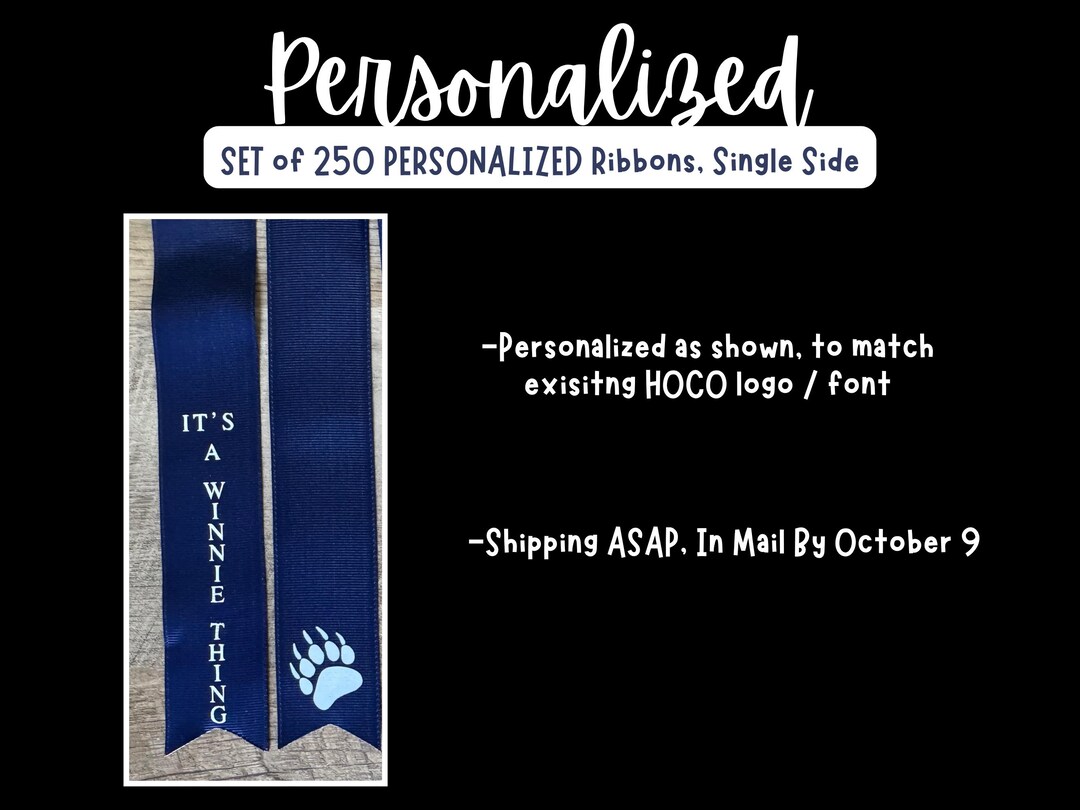 Personalized Homecoming Ribbons for It's A Winnie Thing - Etsy