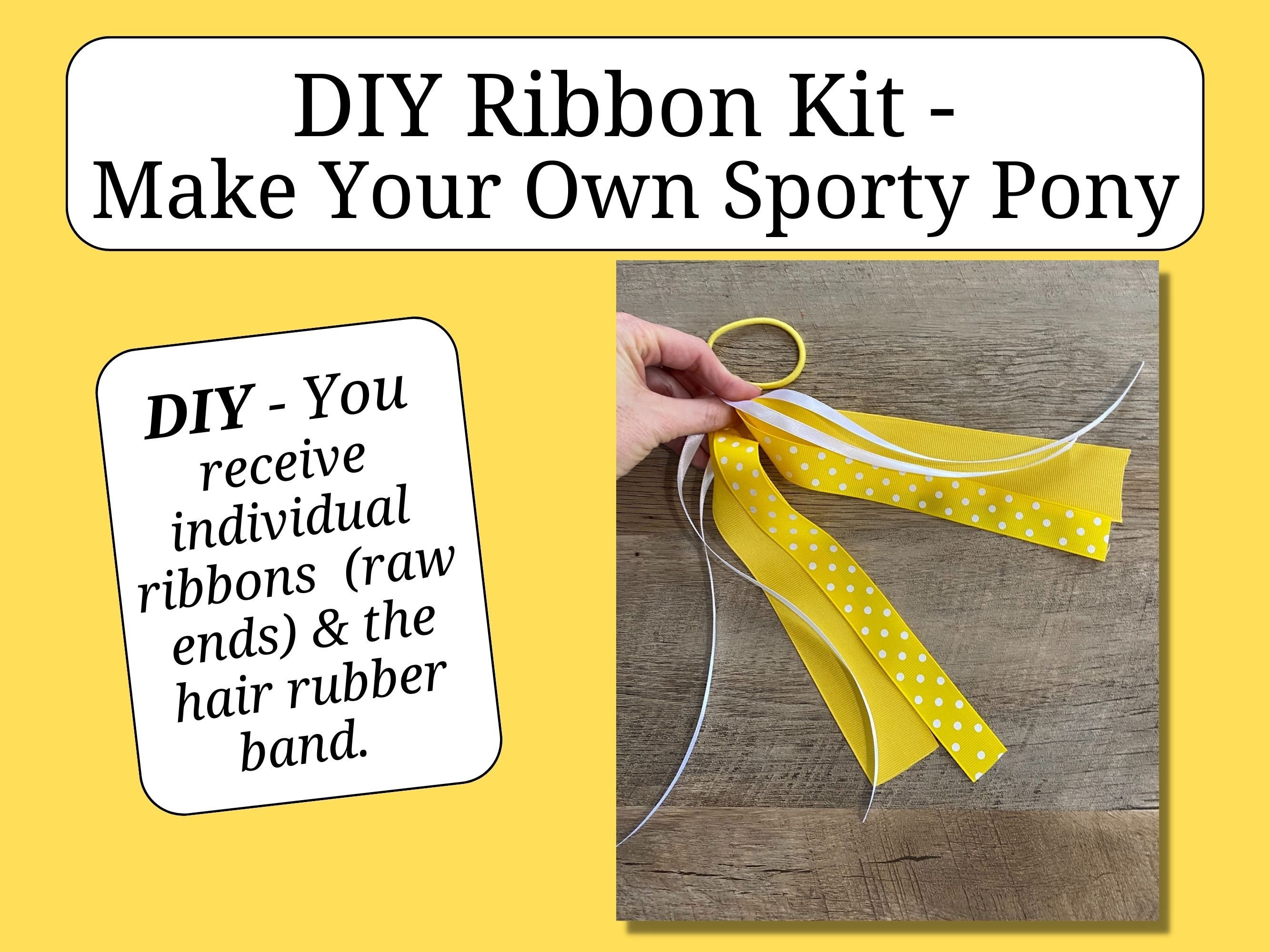 Volleyball Team Spirit Ribbon Ponies Volleyball Hair Ties