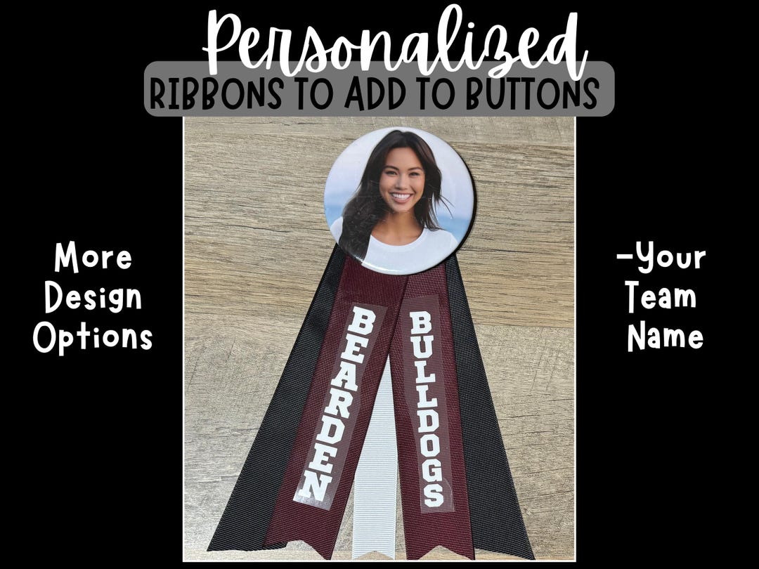 Maroon Personalized Ribbons, Add to Team Brag Buttons, Good for ...