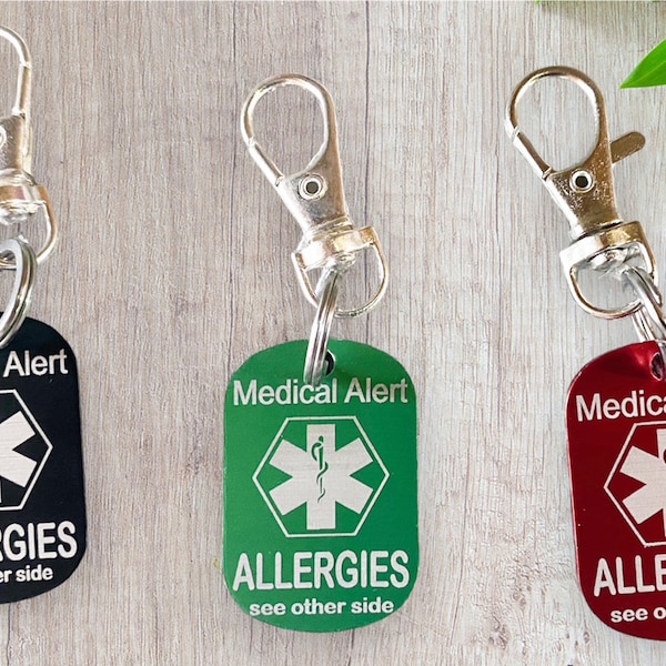 ID Avviso medico Emergenza medica Tag di avviso personalizzato Tag di avviso medico ID Portachiavi medico ID medico personalizzato Informazioni mediche I.C.E