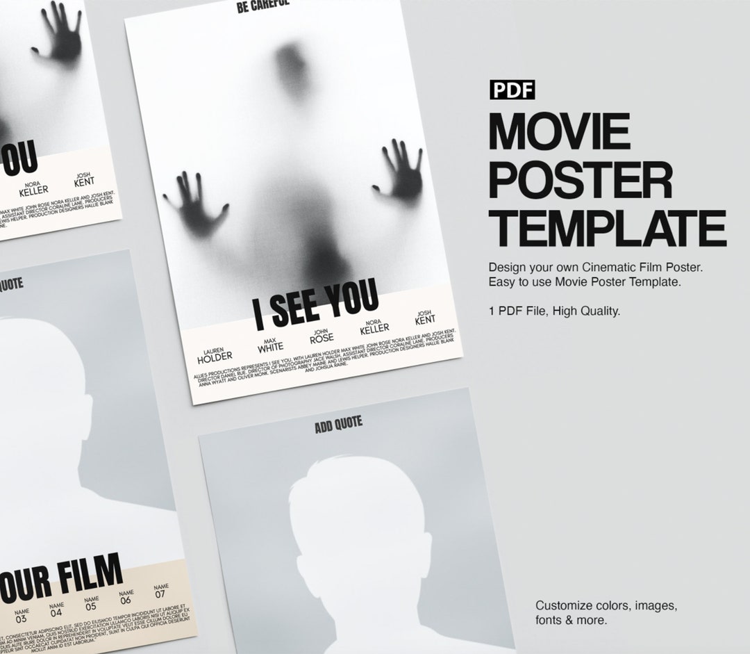 Movie Poster Template Poster Template Film Poster Template PDF Poster 