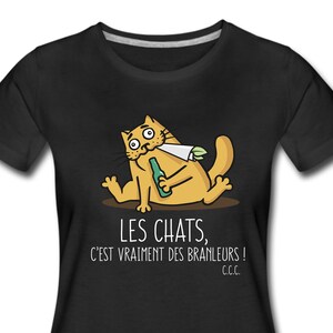 T-shirt Les Nuls : Les chats, c'est vraiment des branleurs image 2