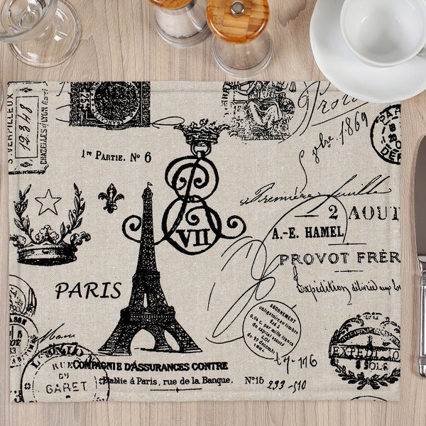 Cotton Decorative Placemat - Paris - 30x40 cm