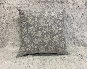 Cotton Decorative Pillowcase - White Thorns - 40x40 cm, 45x45 cm - Light grey