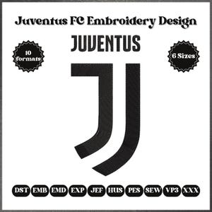 Juventus FC Logo Embroidery Design: 6 Sizes, 10 Formats (Digital Download)