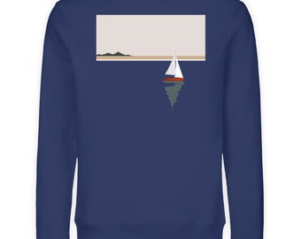 suukama #114 - mirrored ship  - unisex organic sweatshirt