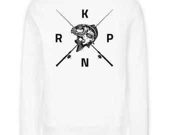 suukama fish #045 - karpfen (black)  - unisex organic sweatshirt