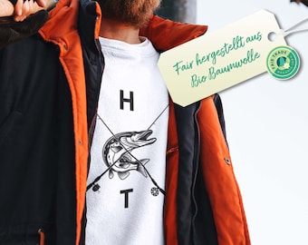 suukama fish  #040 - 4 letter hecht (black)  - unisex organic sweatshirt