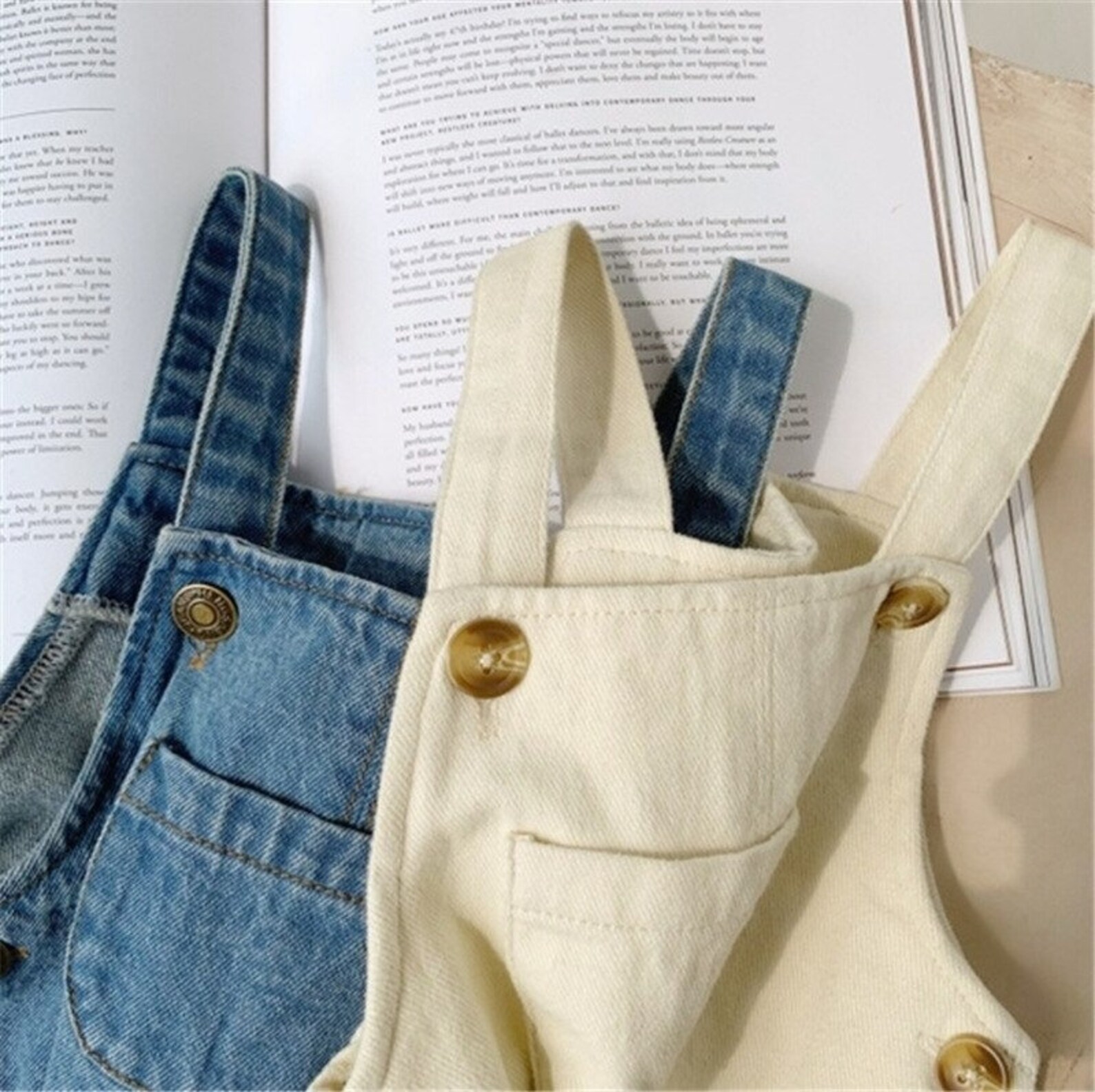 Baby Boy Jean Overalls Set - Cotton Denim Overalls With Shirt 6M-4T