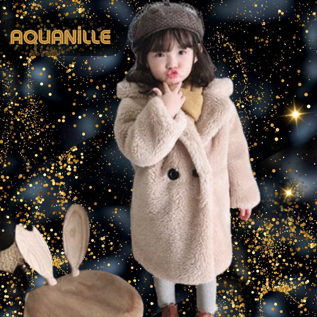Clode Toddler Girls Faux Fur Jacket Kids Thicken Coat Winter