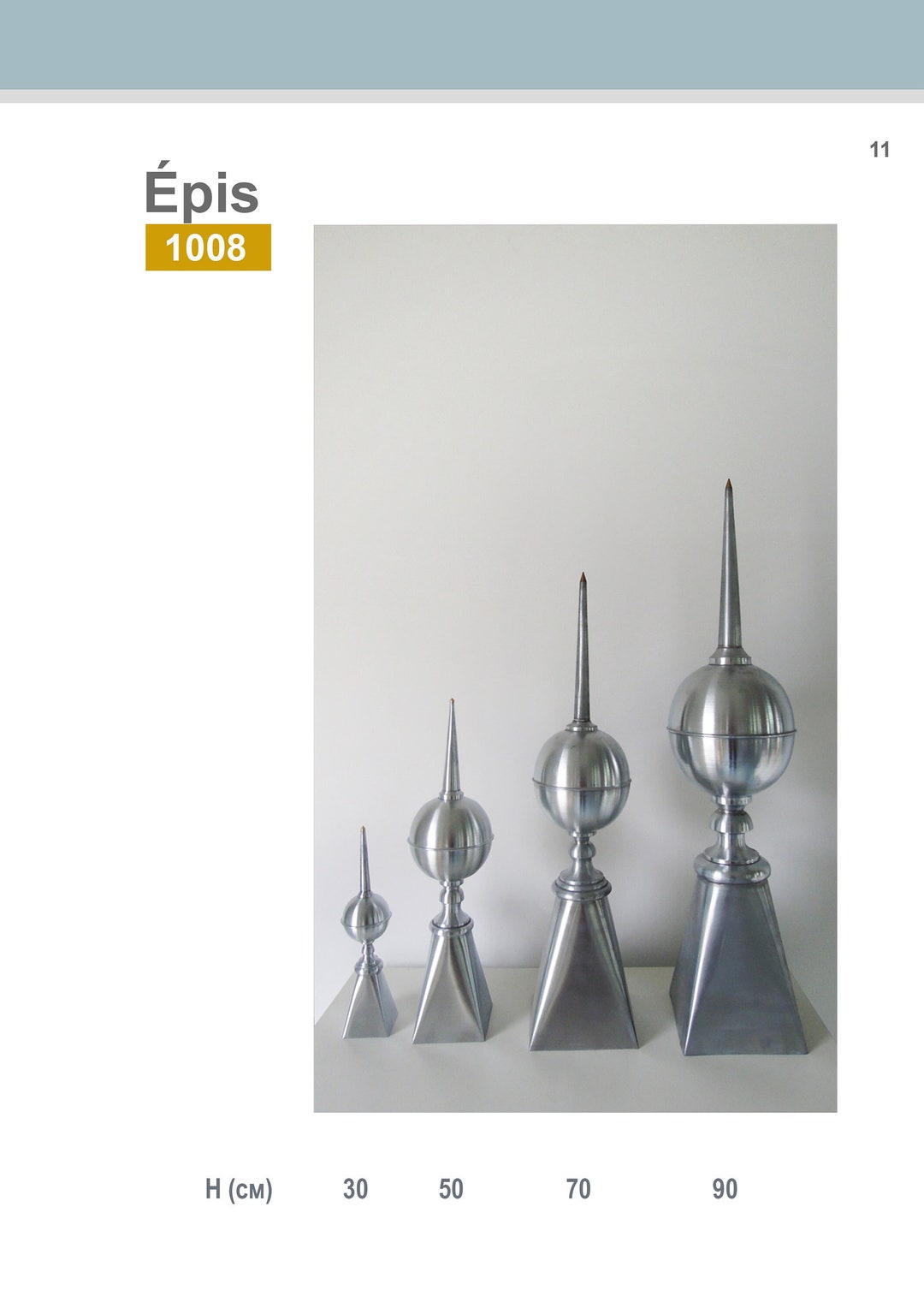 Zinc Ridge Clips Zinc Ridge Finial, Height From 30 Cm to 90 Cm - Etsy