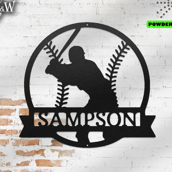 Laser Cut Metal Baseball Sign - Etsy