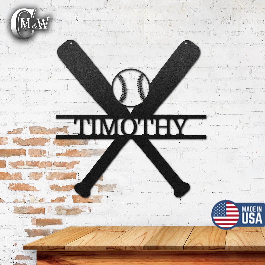 Custom Metal Baseball Sign Personalized Metal Wall Art Metal - Etsy