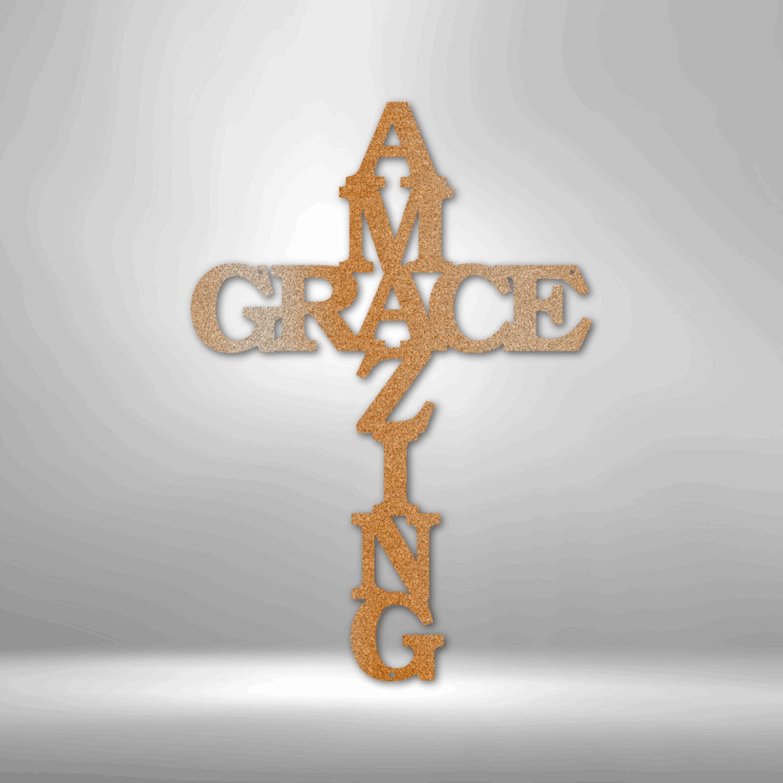 Amazing Grace Metal Cross Sign Religious Metal Wall Cross Etsy