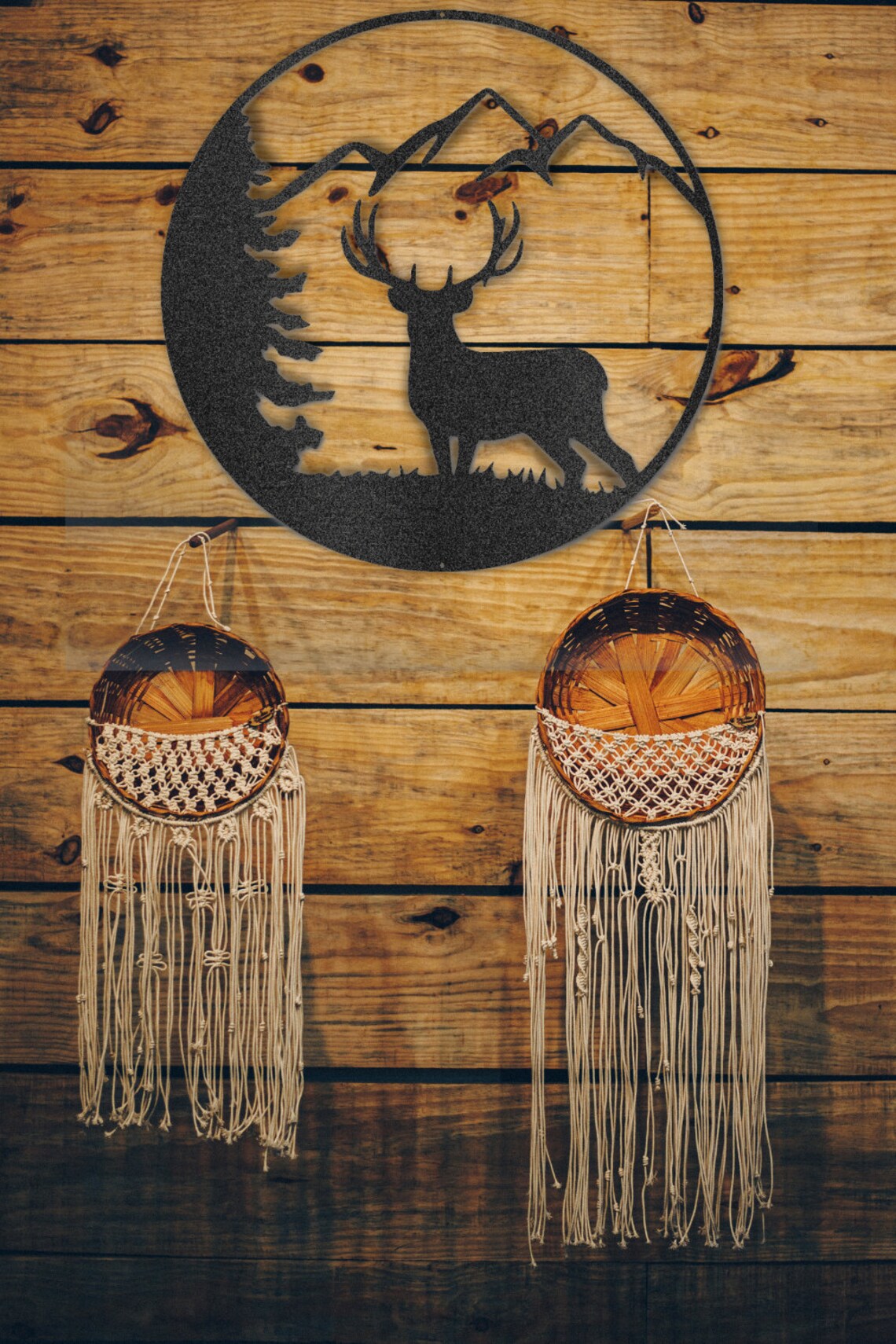 Wildlife Metal Deer Wall Art, Laser Cut Metal Deer Sign, Deer Wall