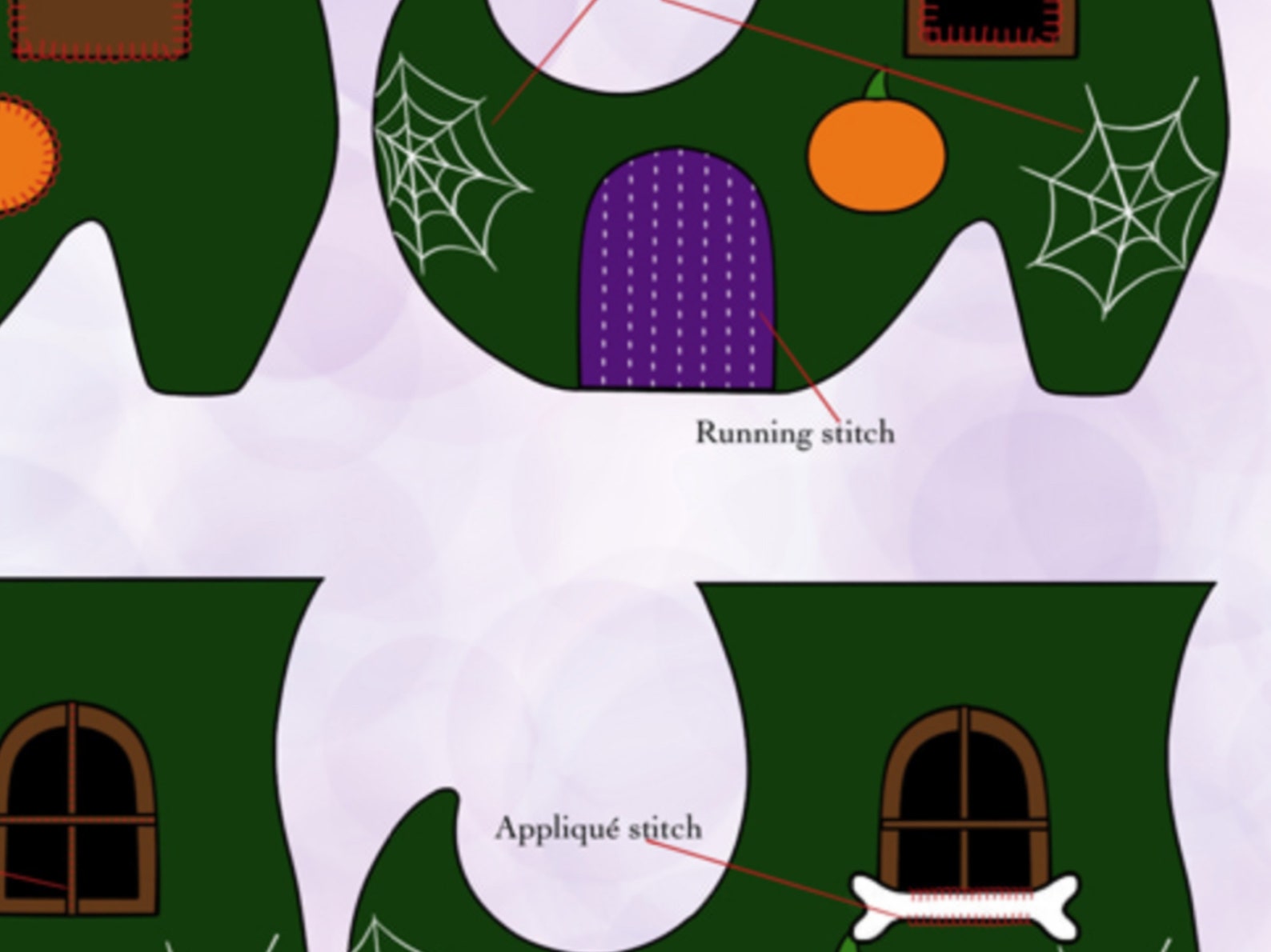 Felt Halloween Patterns Felt Halloween Decor Felt Halloween Etsy