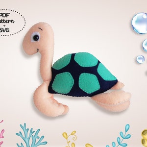 Felt Sea Turtle Pattern PDF SVG Sewing Pattern Felt - Etsy