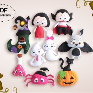 Felt Halloween Patterns Felt Halloween Decor Felt Halloween - Etsy