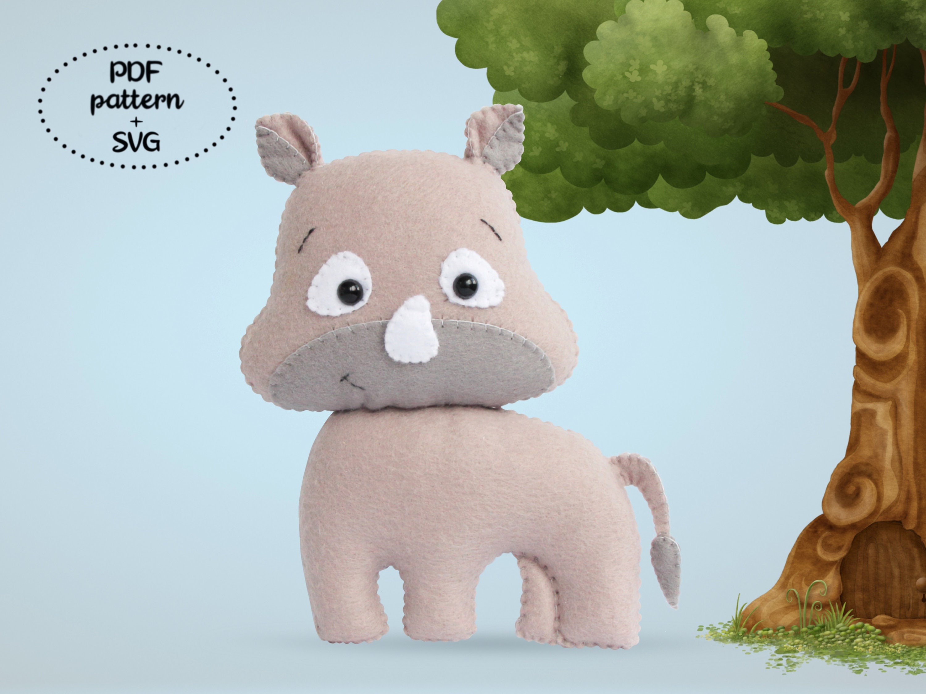 Felt Safari Animals Pattern Felt Animal Sewing Felt Sewing Etsy