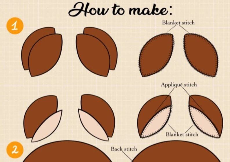 Buffalo Felt Sewing Pattern Easy Toy Felt Patterns Buffalo Etsy