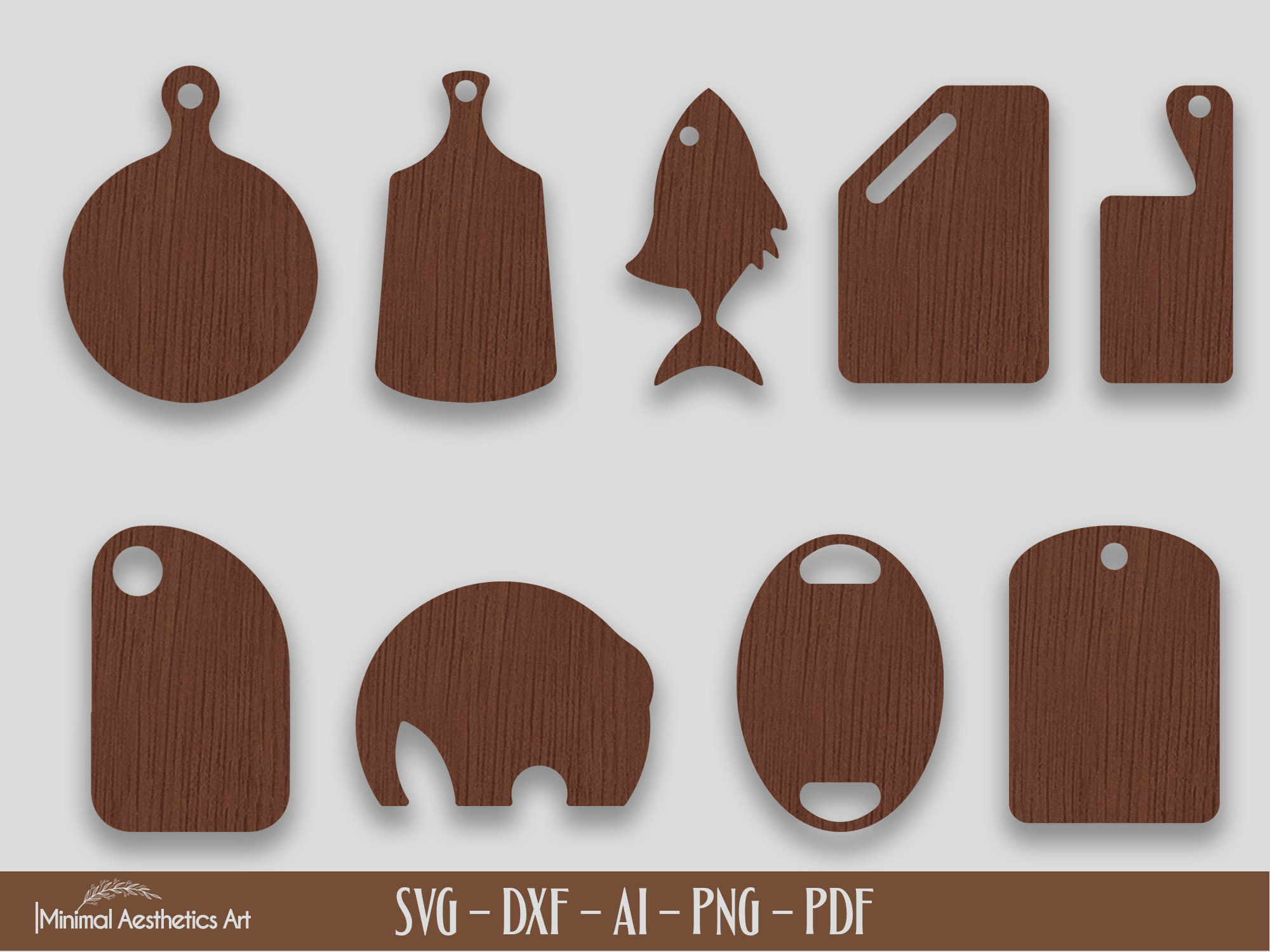 60 Cutting Board SVG Files Template for Laser Cut on - Etsy