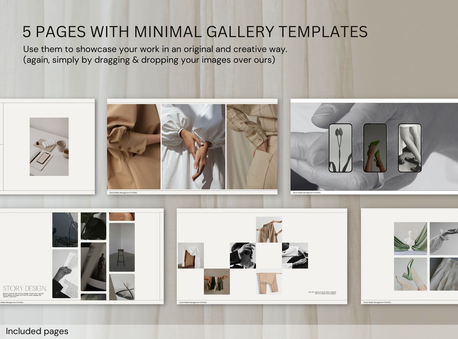 Social Media Manager Portfolio Template Minimalist Portfolio Etsy