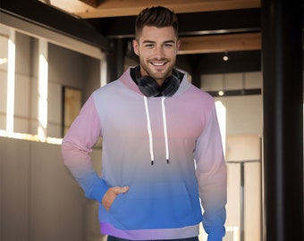 Pastel Fashion Mens Pullover Hoodie - Soft Comfortable and Stylish