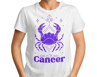 Cancer Star Sign Mens T-shirt  Astrology Zodiac Tee