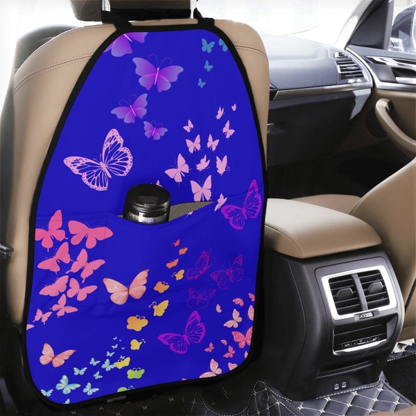 Organizador de asiento trasero tipo mariposa, con múltiples bolsillos para almacenamiento en el automóvil, para guardar lo esencial mientras viaja