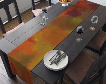 Copper Abstract Table Runner - Unique Home Decor - Handcrafted Design