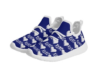 Blue Hugs and Kisses Kids Sneakers - Fun and Durable Shoes for Little Ones