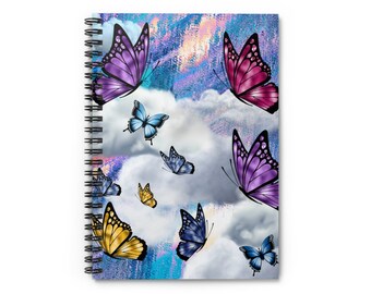 Butterfly Spiral Notebook - Whimsical Journal for Writing and Sketching