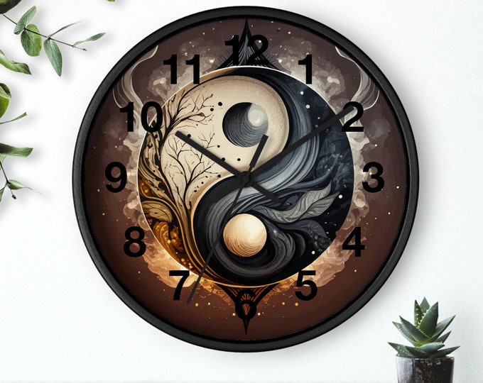 Yin Yang Wall Clock - Decorative Home Timepiece