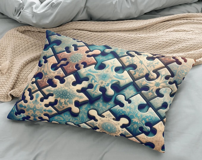 Fantasy Puzzle Pillow Case - Rectangular Soft Unique Design