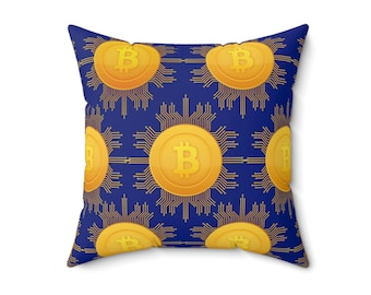 Oreiller Bitcoin décoratifOreiller Bitcoin - Accent décoratif pour les fans de crypto-monnaie