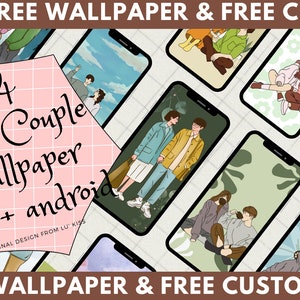Phone Wallpaper, iPhone Wallpaper, Android Wallpaper, Cute Wallpaper, Cute Couple Wallpaper, Kawaii Wallpaper, Couple Goals