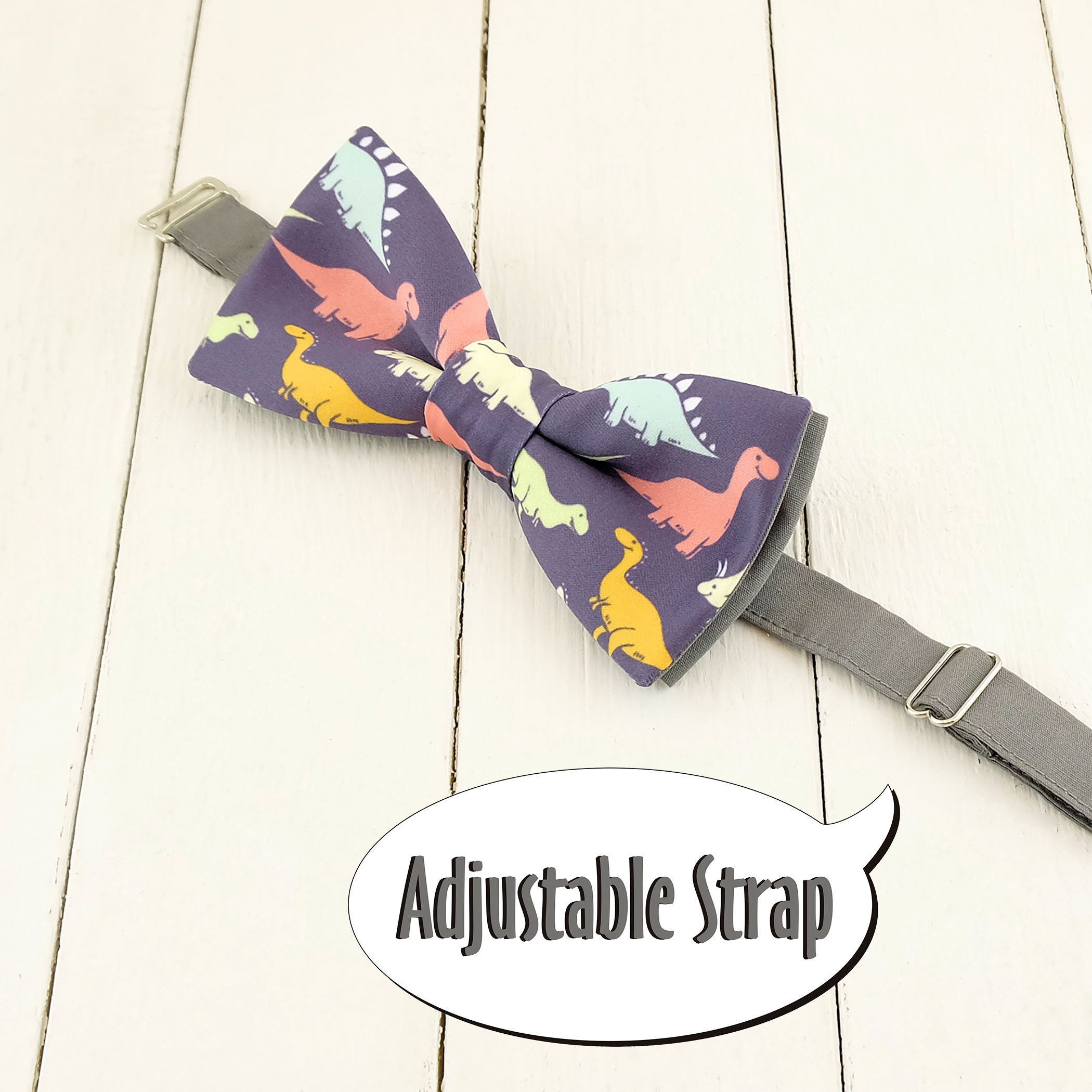 Dinosaur Bow Tie Jurassic Bow Tie Gray Bow Tie Cute Bow Etsy