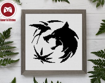Witcher Emblem - TV series - Cross Stitch PDF Pattern, Digital Design