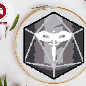Schurke DnD-Klasse Symbol - Dungeons and Dragons - Kreuzstich PDF Muster, digitales Design