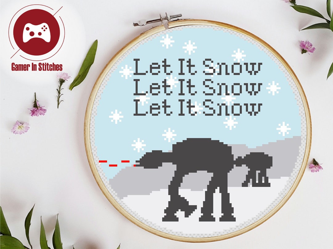 Let It Snow - Cross Stitch PDF Pattern, Digital Design - Etsy