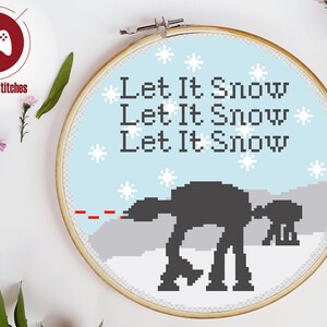 Låt det snöa - Korsstygnsmönster i PDF-format, digital design