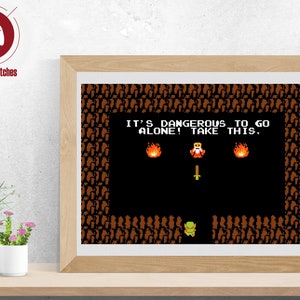 It&#39;s Dangerous to go Alone - Cross Stitch PDF Pattern, Digital Design