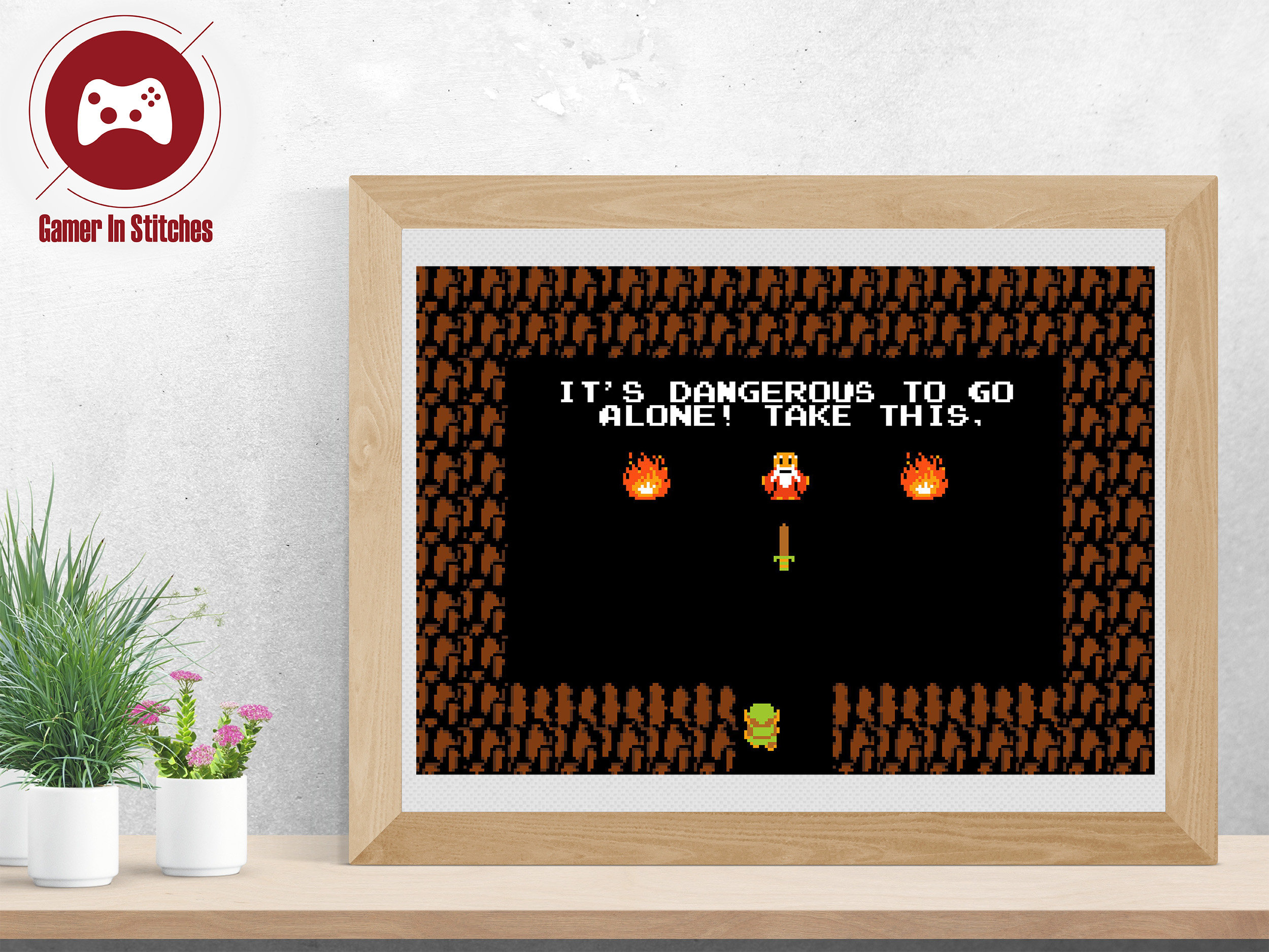 It's Dangerous to Go Alone Cross Stitch PDF Pattern, Digital Design(02)