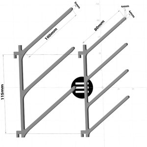 6 Supports de 4 bobines pour ikea Skadis image 5